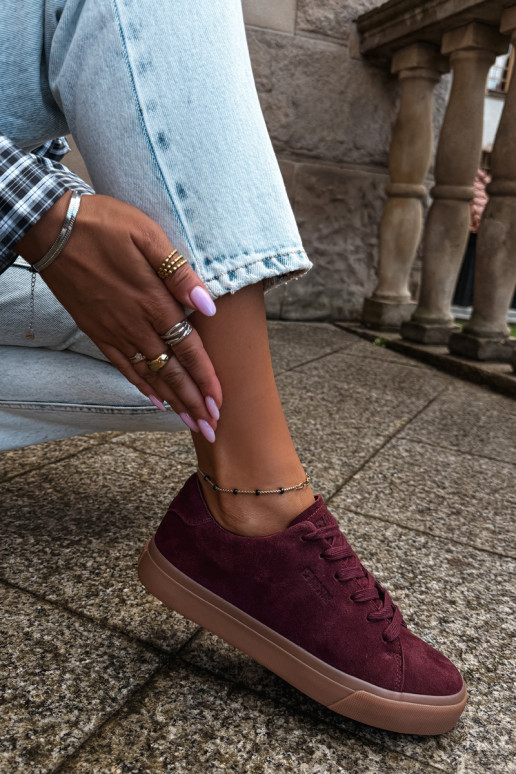 Zapatillas de mujer Big Star UU274242 en burdeos