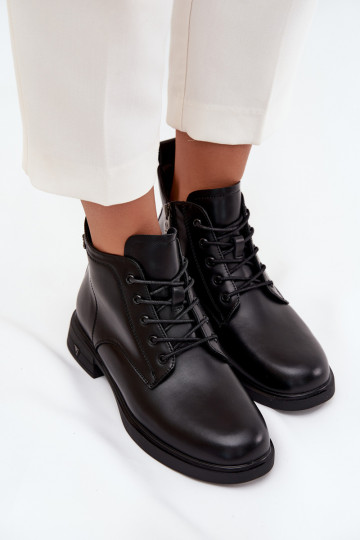 Botines aislados para mujer con tacón bajo Vinceza 39953 negros