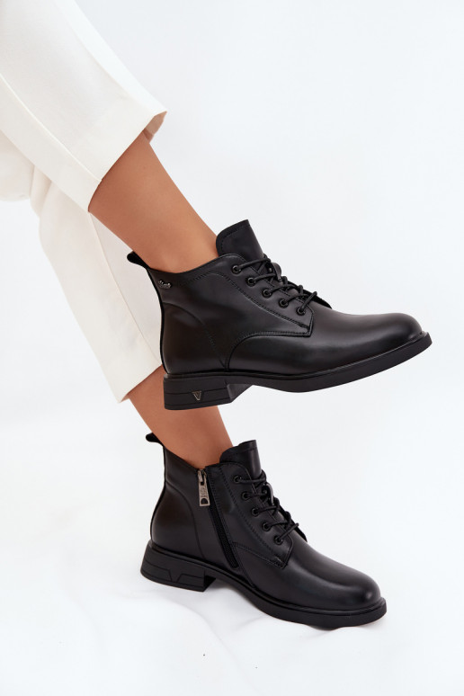 Botines aislados para mujer con tacón bajo Vinceza 39953 negros