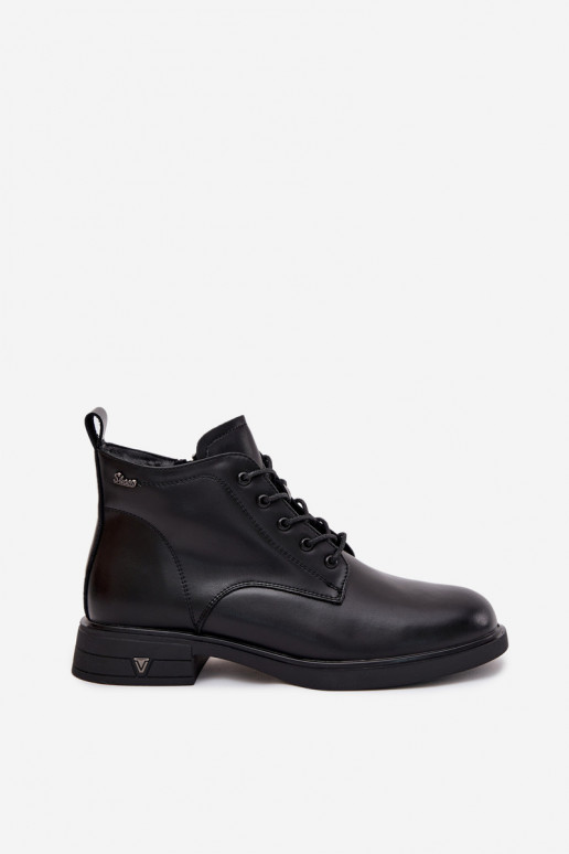 Botines aislados para mujer con tacón bajo Vinceza 39953 negros