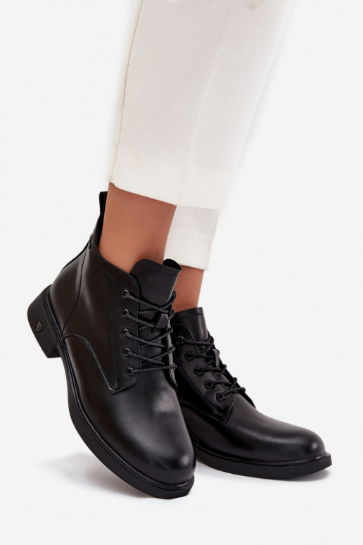 Botines aislados para mujer con tacón bajo Vinceza 39953 negros