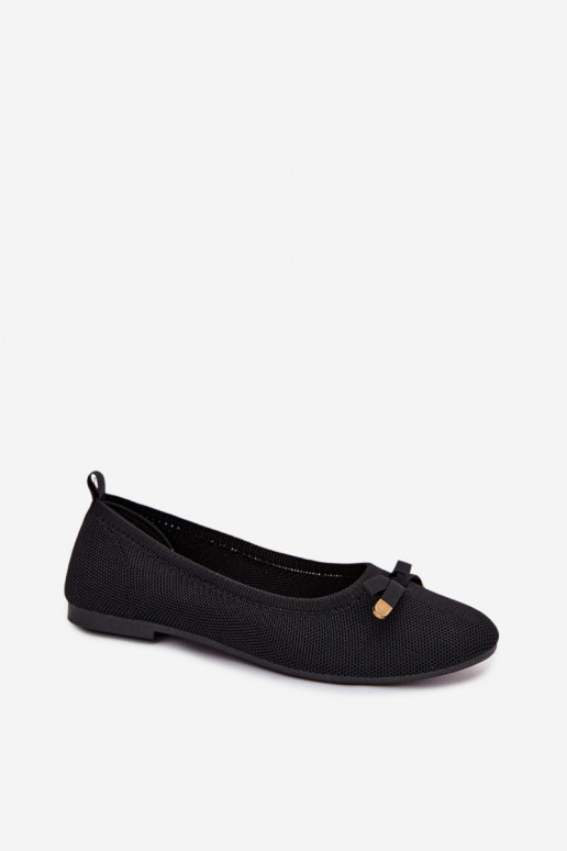 Bailarinas negras con lazos Amelivra