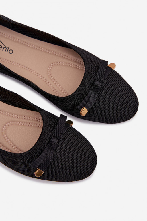 Bailarinas negras con lazos Amelivra