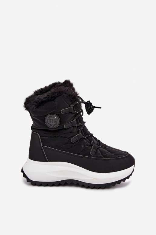 Botas de nieve para mujer con plataforma y pelo negro Big Star