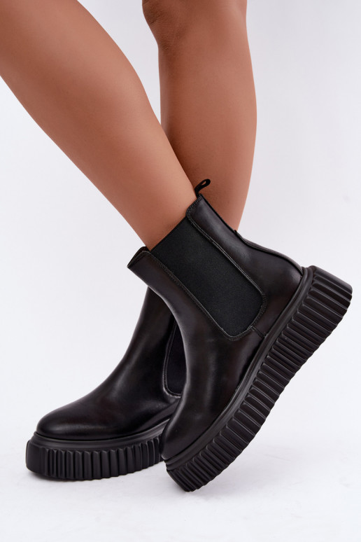 Botines de mujer elegantes con plataforma negra Big Star