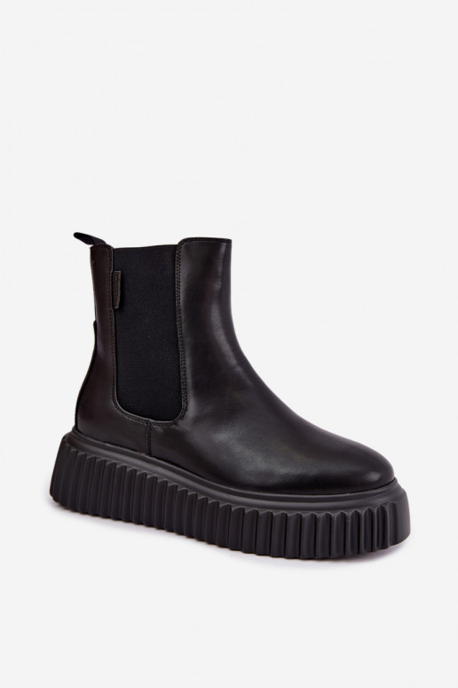 Botines de mujer elegantes con plataforma negra Big Star