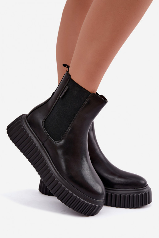 Botines de mujer elegantes con plataforma negra Big Star