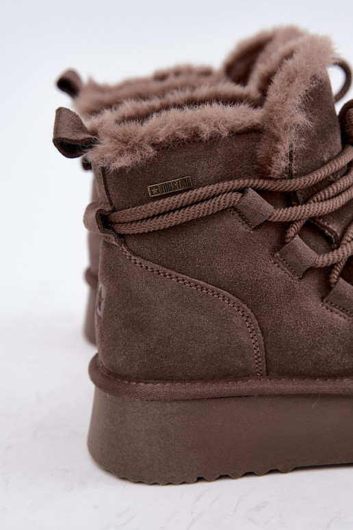 Botas de nieve de ante para mujer color marrón Big Star