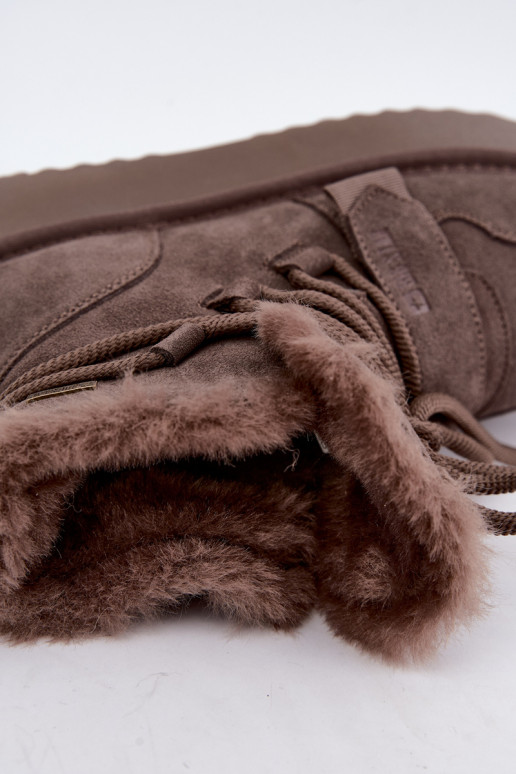 Botas de nieve de ante para mujer color marrón Big Star
