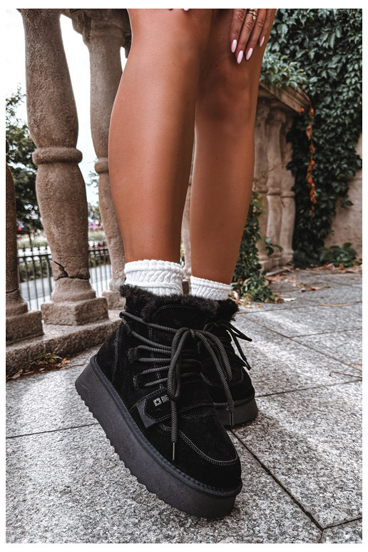 Botas de nieve de ante para mujer color negro Big Star