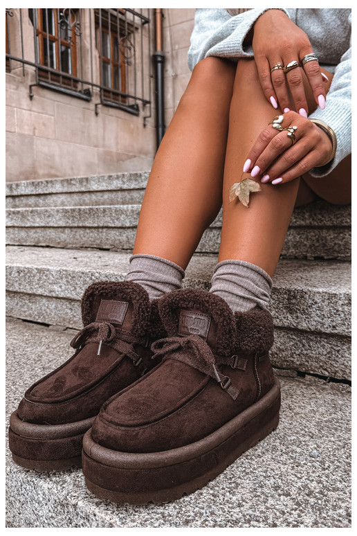 botas de nieve con plataforma y aislamiento Big Star UU274214 color chocolate