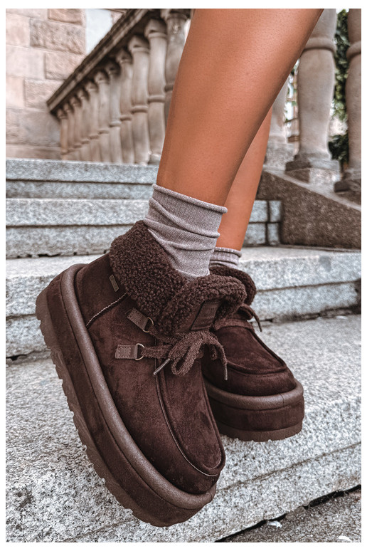 botas de nieve con plataforma y aislamiento Big Star UU274214 color chocolate