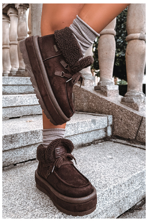 botas de nieve con plataforma y aislamiento Big Star UU274214 color chocolate