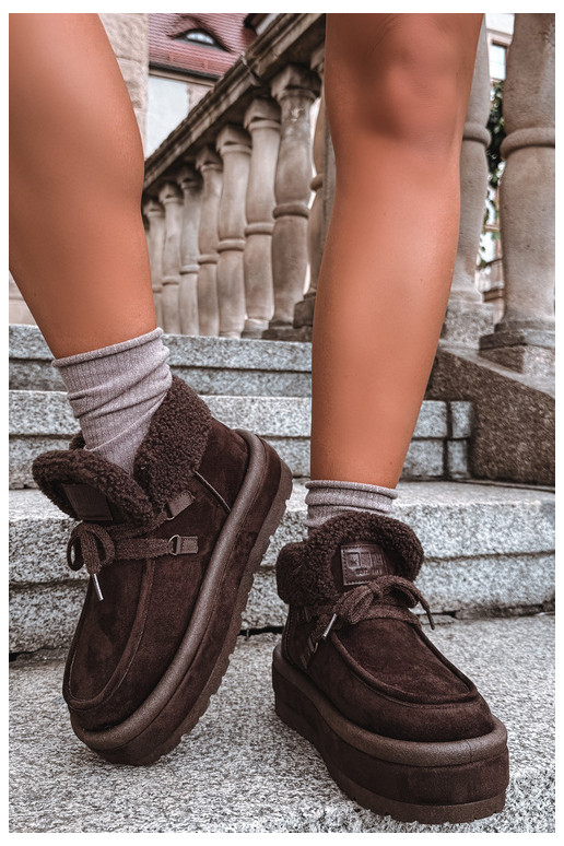 botas de nieve con plataforma y aislamiento Big Star UU274214 color chocolate