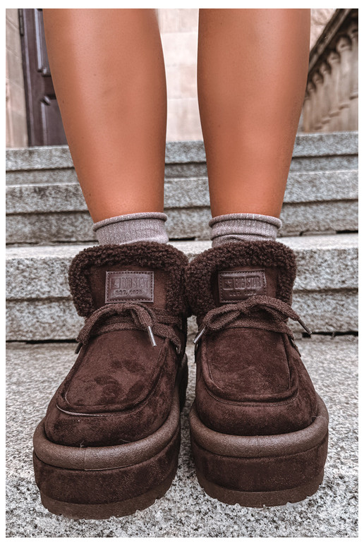 botas de nieve con plataforma y aislamiento Big Star UU274214 color chocolate