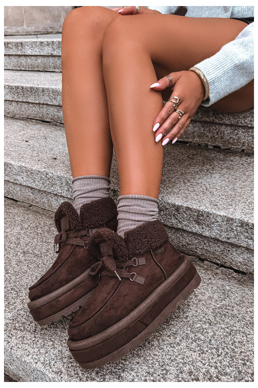 botas de nieve con plataforma y aislamiento Big Star UU274214 color chocolate