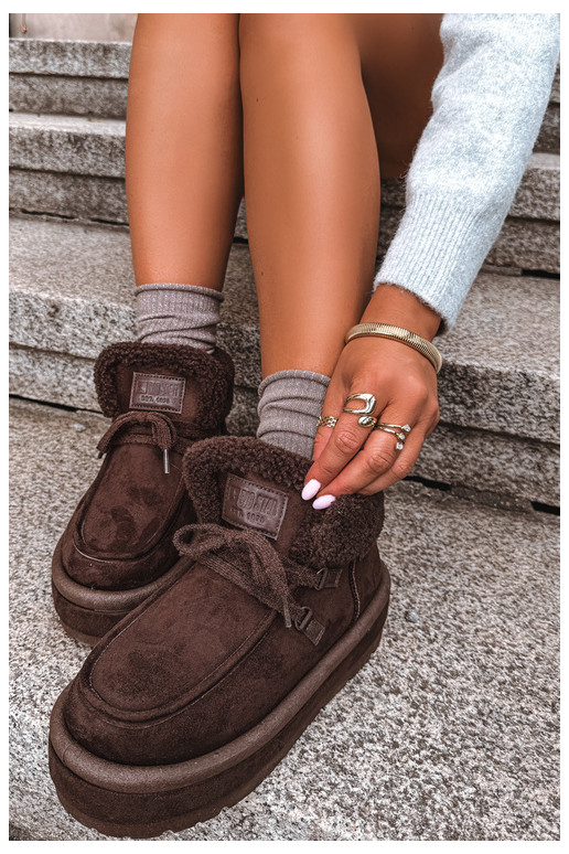 botas de nieve con plataforma y aislamiento Big Star UU274214 color chocolate