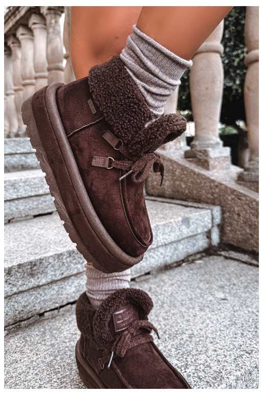 botas de nieve con plataforma y aislamiento Big Star UU274214 color chocolate