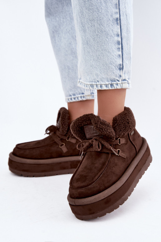 botas de nieve con plataforma y aislamiento Big Star UU274214 color chocolate