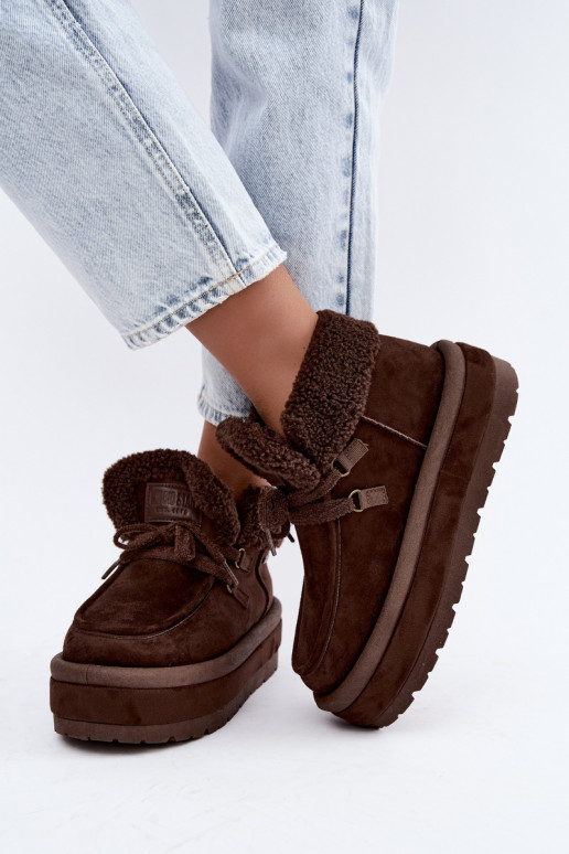 botas de nieve con plataforma y aislamiento Big Star UU274214 color chocolate
