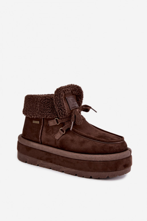 botas de nieve con plataforma y aislamiento Big Star UU274214 color chocolate