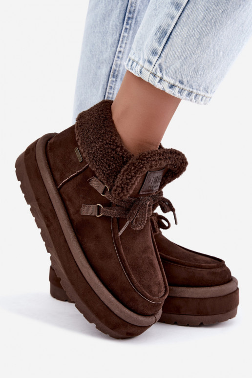 botas de nieve con plataforma y aislamiento Big Star UU274214 color chocolate