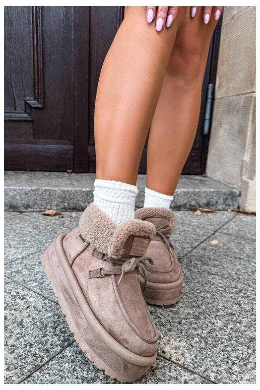 botas de nieve con plataforma y aislamiento Big Star UU274215 color arena