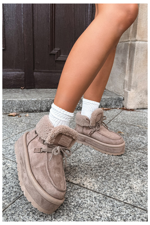 botas de nieve con plataforma y aislamiento Big Star UU274215 color arena