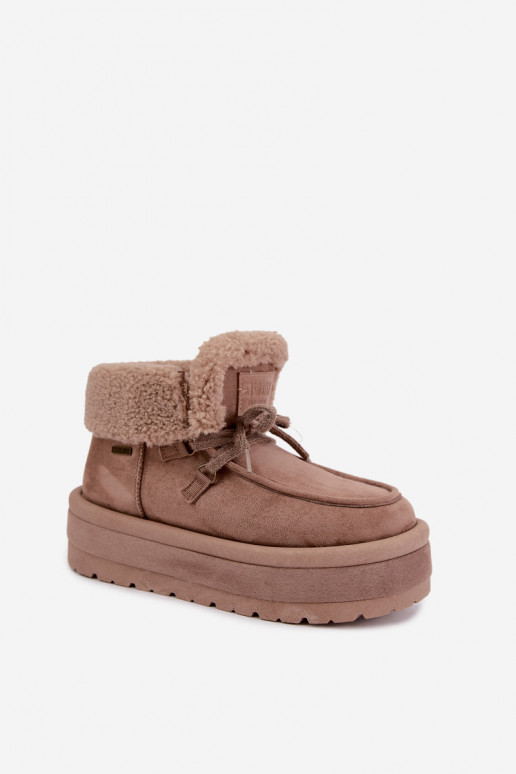 botas de nieve con plataforma y aislamiento Big Star UU274215 color arena