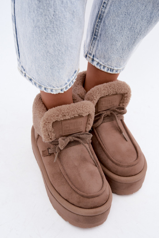 botas de nieve con plataforma y aislamiento Big Star UU274215 color arena