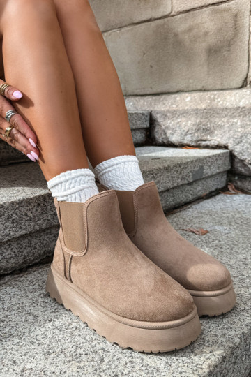 botas de nieve para mujeres con plataforma Big Star UU274173 color arena 2