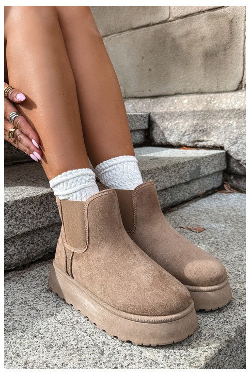 botas de nieve para mujeres con plataforma Big Star UU274173 color arena