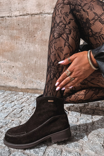 botas aisladas de ante natural para mujeres Big Star UU274602 color chocolate 2