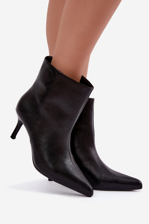 Botines con tacones finos y aislamiento, tipo slip-on Big Star UU274494 negros