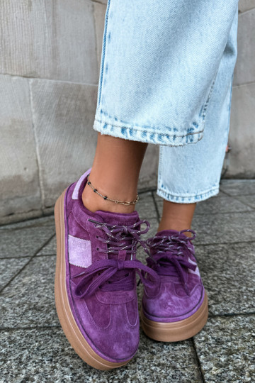 Zapatillas moradas para mujer de ante sintético con aislamiento Big Star UU274772 2