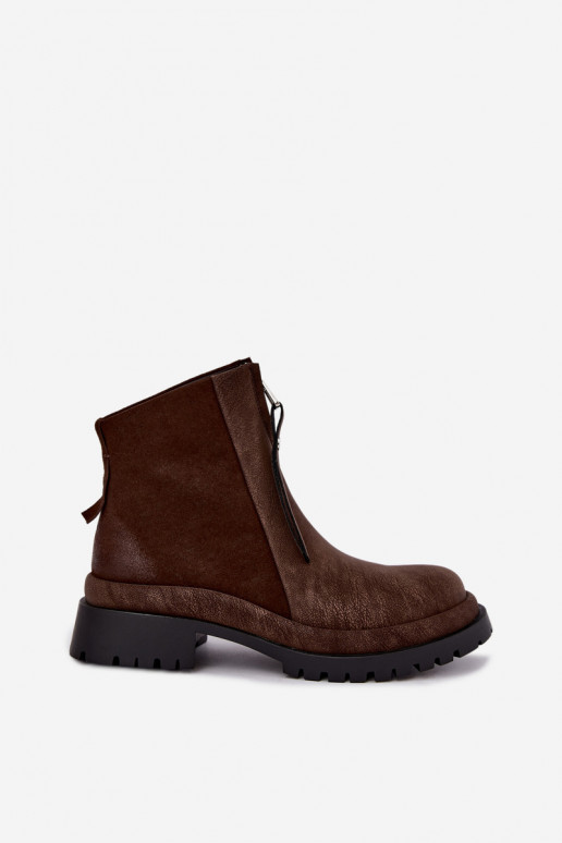 Zapatos de ante aislantes para mujeres Tai turiciejka K7732-02 color marrón