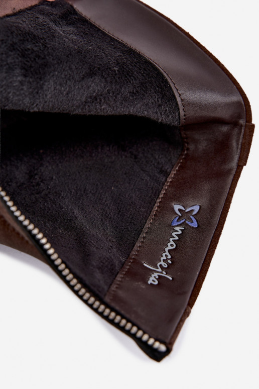 Zapatos de ante aislantes para mujeres Tai turiciejka K7732-02 color marrón