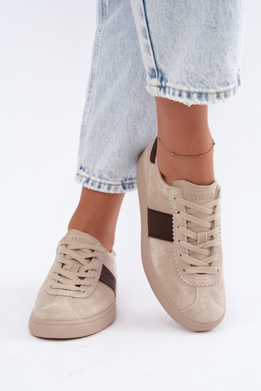 Zapatillas de mujer de ante sintético Big Star UU274440 en arena