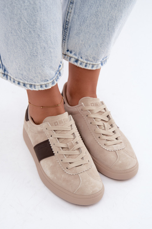 Zapatillas de mujer de ante sintético Big Star UU274440 en arena