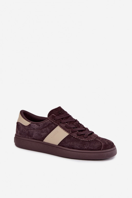 Zapatillas de ante para mujeres Big Star UU274438 color chocolate