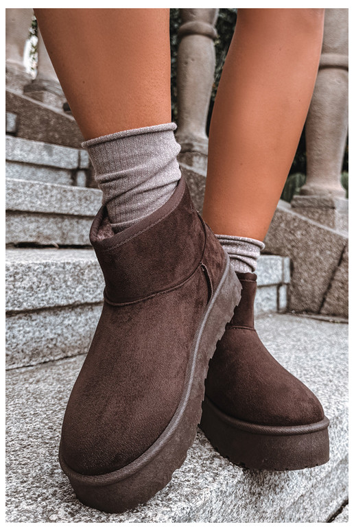 Botas de nieve con plataforma Big Star UU274223 en chocolate