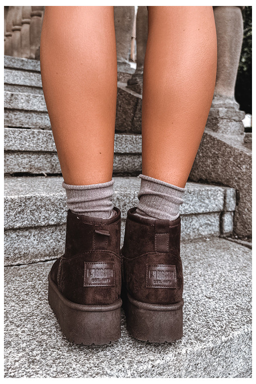 Botas de nieve con plataforma Big Star UU274223 en chocolate