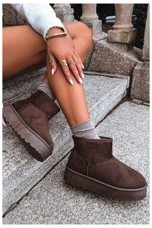 Botas de nieve con plataforma Big Star UU274223 en chocolate
