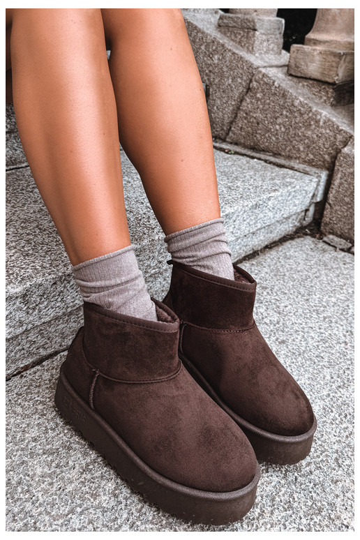 Botas de nieve con plataforma Big Star UU274223 en chocolate