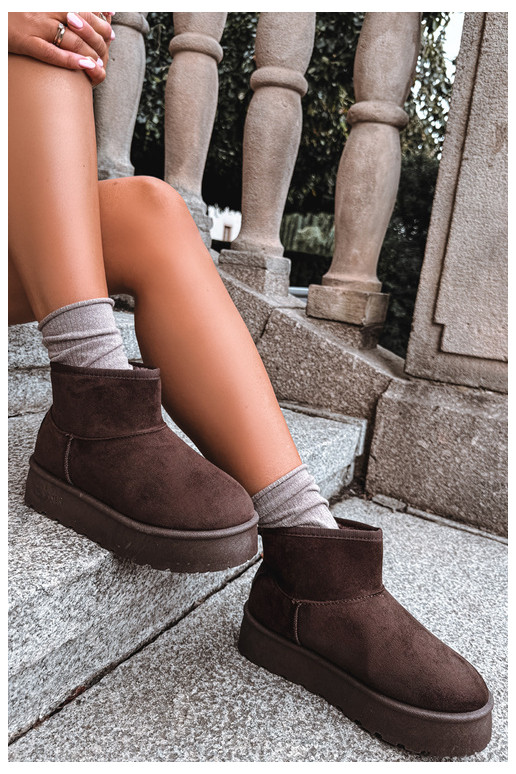 Botas de nieve con plataforma Big Star UU274223 en chocolate