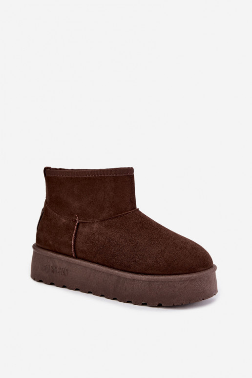 Botas de nieve con plataforma Big Star UU274223 en chocolate