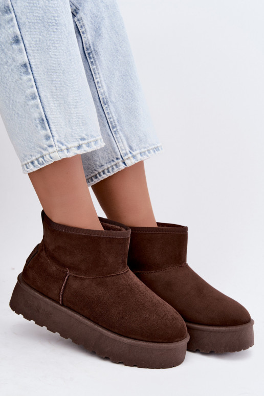 Botas de nieve con plataforma Big Star UU274223 en chocolate