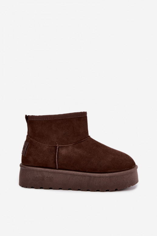 Botas de nieve con plataforma Big Star UU274223 en chocolate