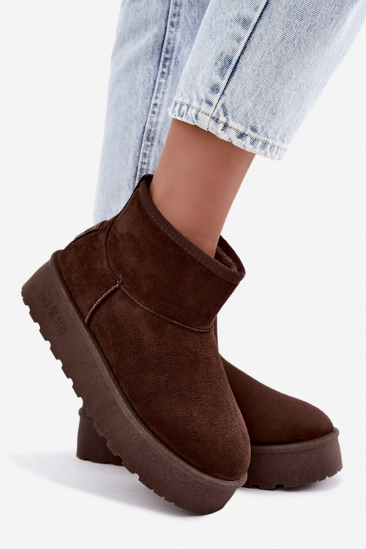 Botas de nieve con plataforma Big Star UU274223 en chocolate