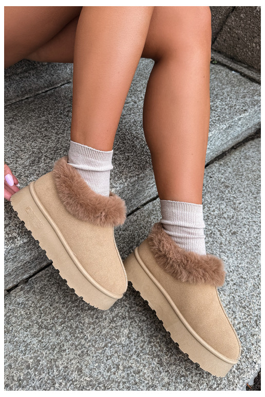 Botas de nieve con plataforma y piel Big Star UU274202 en marrón